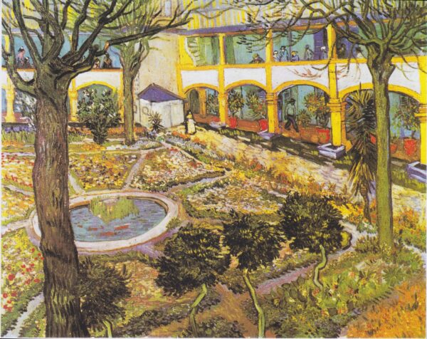 Der Garten des Krankenhauses in Arles – Van Gogh Vincent Van Gogh 85x75