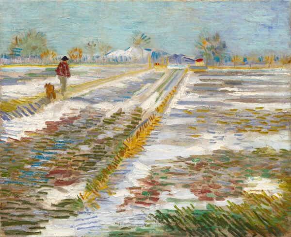 Schneebedeckte Felder in Arles – Van Gogh Vincent Van Gogh 85x75