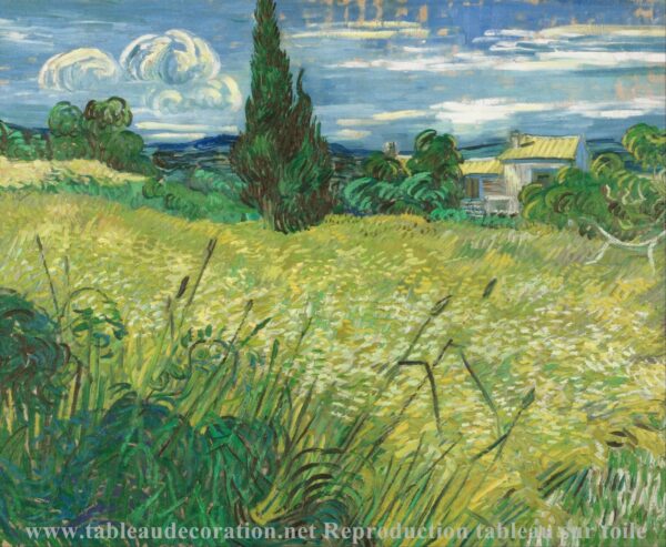 Das grüne Weizenfeld mit Zypressen – Van Gogh Beliebte Bilder 85x75