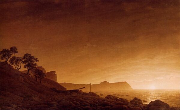 Blick auf Arcona bei Mondaufgang – Caspar David Friedrich Caspar David Friedrich 105x70