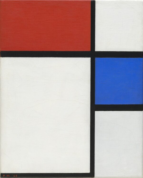 Komposition mit Rot und Blau – Mondrian Piet Mondrian 70x85