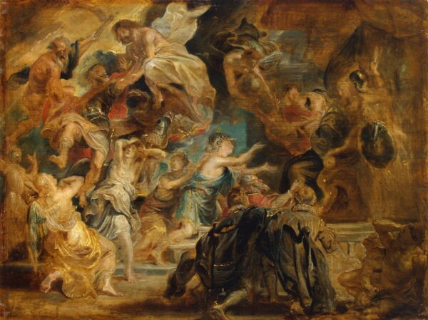 Die Todesnachricht von Heinrich IV. und die Ausrufung der Regentschaft – Peter Paul Rubens Peter Paul Rubens 85x75