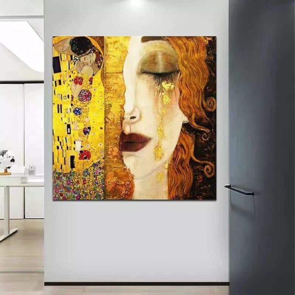 Die goldenen Tränen – Gustav Klimt (personalisiert) Beliebte Bilder 70x70 2