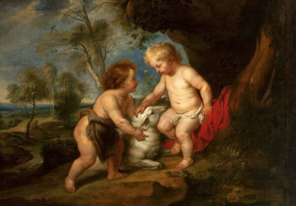 Das Kind Jesus und das Kind Johannes der Täufer – Peter Paul Rubens Peter Paul Rubens 105x70