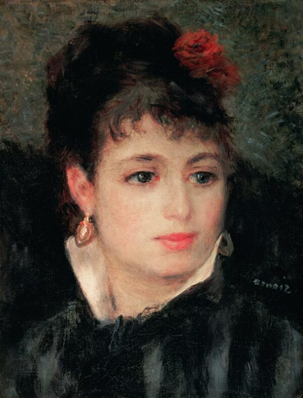 Frau mit einer Rose im Haar – Pierre-Auguste Renoir Pierre-Auguste Renoir 70x85