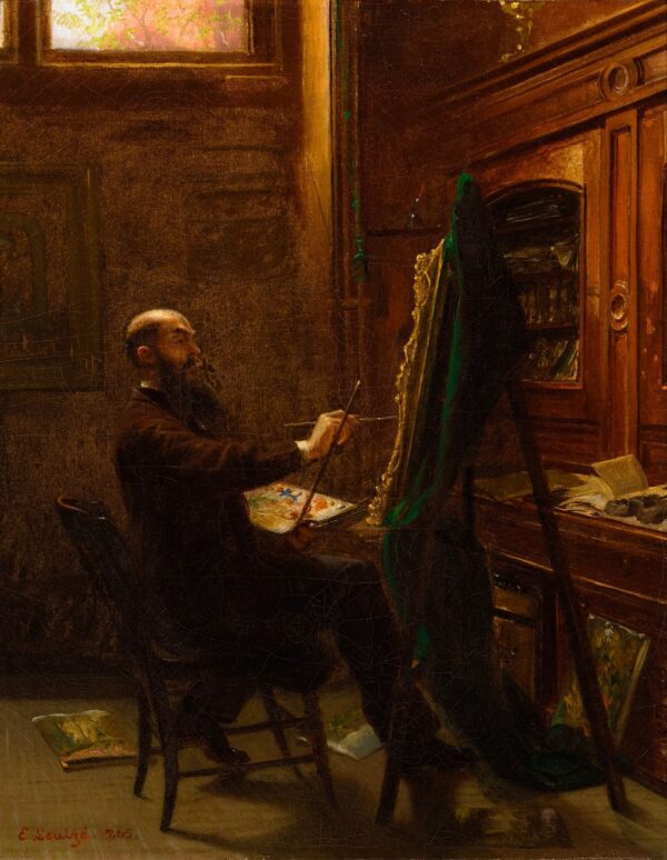 Worthington Whittredge in seinem Studio in der Tenth Street – Emanuel Leutze Emanuel Leutze