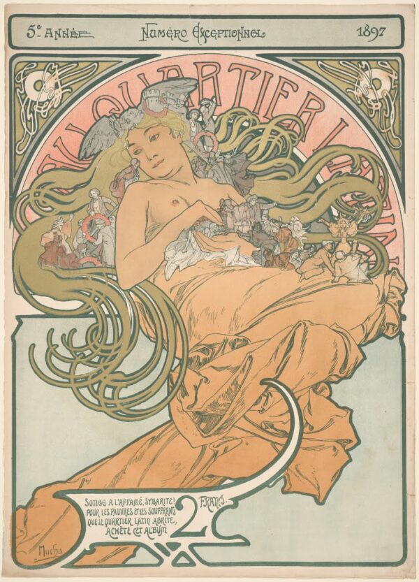 Im Lateinviertel – Mucha Alfons Mucha 70x105