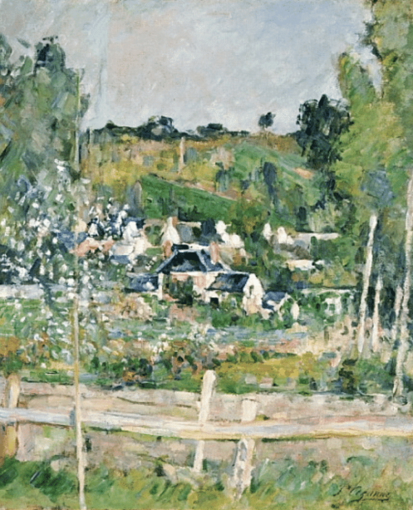 Blick auf Auvers-sur-Oise, der Zaun, um 1873 – Paul Cézanne Paul Cézanne 70x85