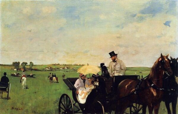 Auto während eines Rennens – Edgar Degas Edgar Degas 105x70