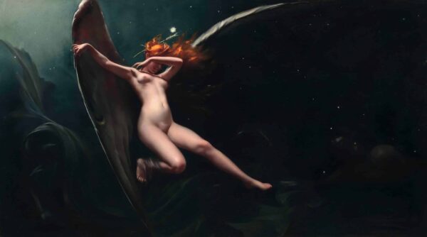 Eine Fee unter einem sternenklaren Himmel – Luis Ricardo Falero Luis Ricardo Falero