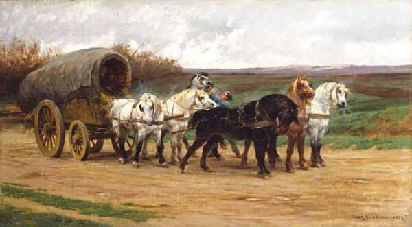 Ein Wagen und ein Pferdegespann – Rosa Bonheur Rosa Bonheur