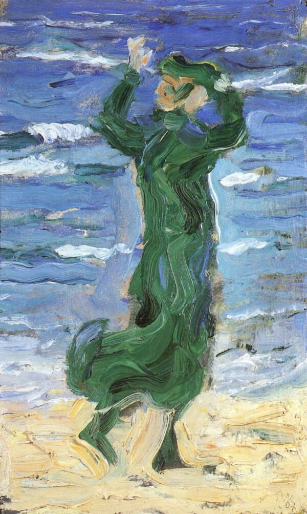 Frau im Wind am Meer – Franz Marc Franz Marc 70x120