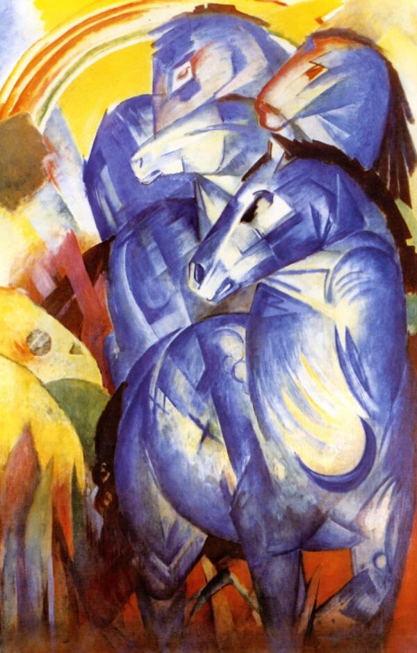 Der Turm der blauen Pferde – Franz Marc Beliebte Bilder 70x105