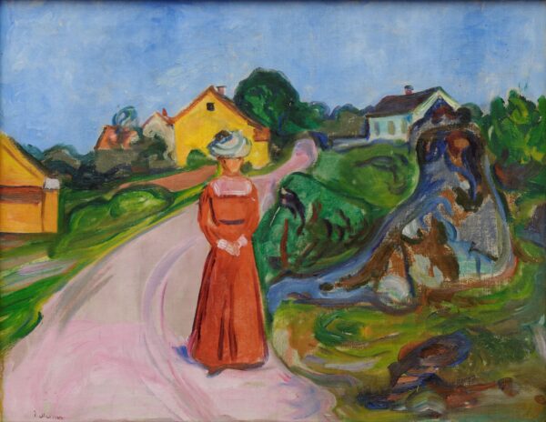 Frau im roten Kleid – Edvard Munch Edvard Munch 85x75