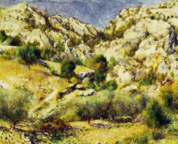 A. Berglandschaft Renoir in der Nähe von l’Estaque – Pierre-Auguste Renoir Pierre-Auguste Renoir 85x75