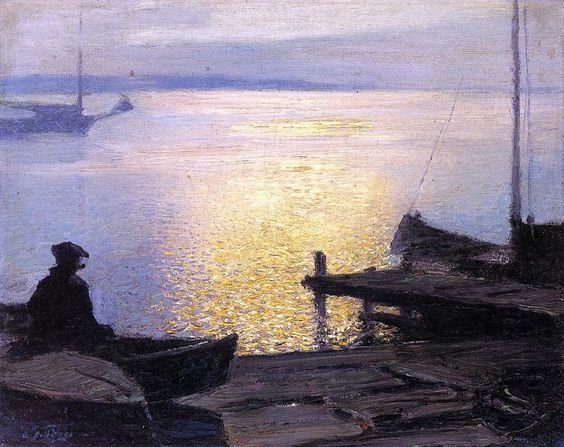 Entlang des Mystic River – Edward Henry Potthast Edward Henry Potthast 85x75