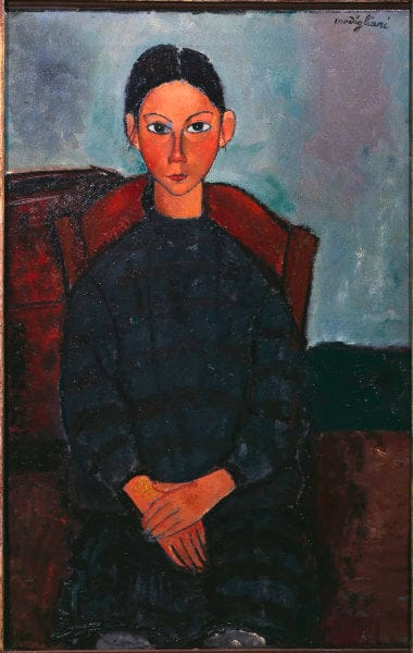 Mädchen mit einer schwarzen Schürze – Amadeo Modigliani 70x105