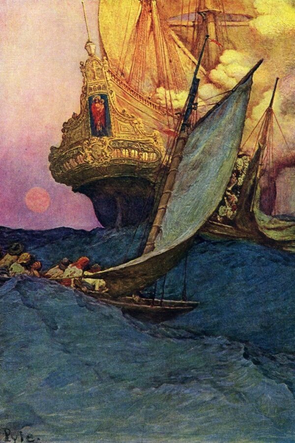 Ein Angriff auf ein Galeonenschiff – Howard Pyle Howard Pyle