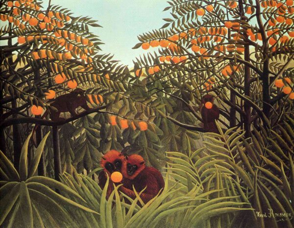 Affen im Orangenhain – Henri Rousseau Henri Rousseau 85x75