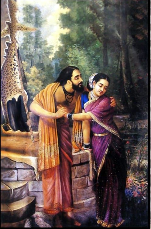 Arjuna und Subhadra – Ravi Varma 70x105