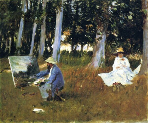 Claude Monet malt am Waldrand – John Singer Sargent John Singer Sargent 85x75