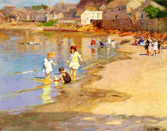 Am Strand von Edward Henry Potthast Edward Henry Potthast 85x75