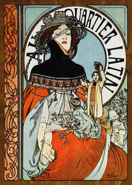 Am Quartier Latin – Mucha Alfons Mucha 70x105