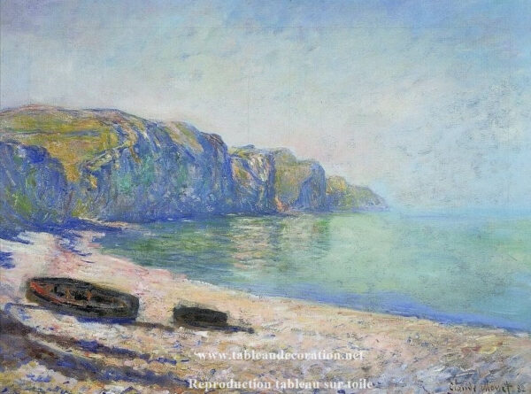 Der Strand von Pourville – Reproduktion von Monet-Gemälden Claude Monet 85x75