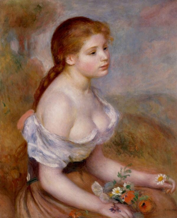 Mädchen mit Gänseblümchen – Pierre-Auguste Renoir Pierre-Auguste Renoir 70x85