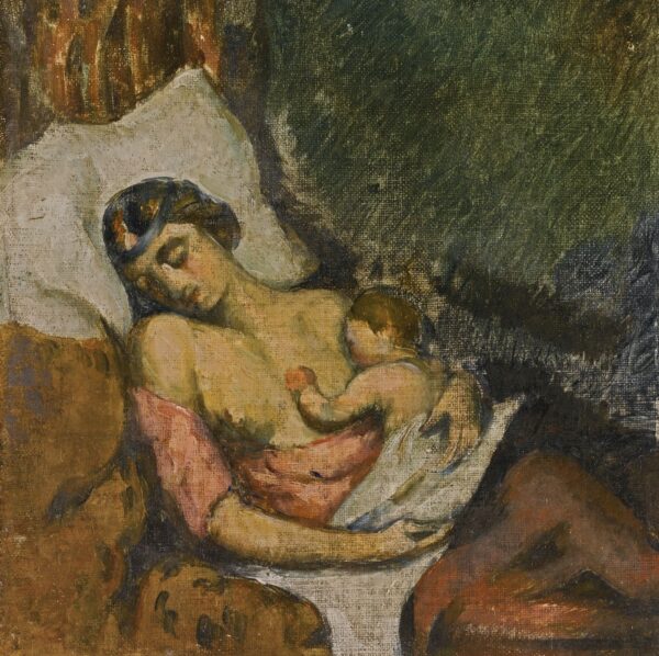 Frau, die ihr Kind stillt – Paul Cézanne Paul Cézanne 70x70