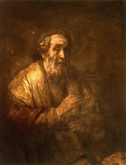 Homer diktiert einem Schreiber – Rembrandt van Rijn Rembrandt van Rijn 70x85