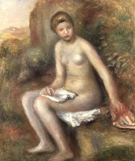 Bader auf einem Felsen – Pierre-Auguste Renoir Pierre-Auguste Renoir 70x85