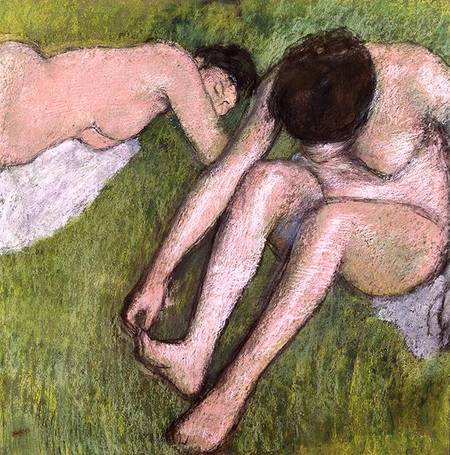 Zwei Badende auf dem Gras – Edgar Degas Edgar Degas 70x70