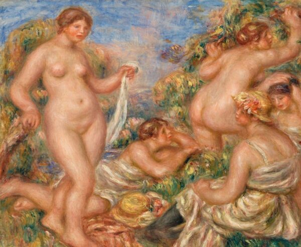 Zusammensetzung, fünf Badende – Pierre-Auguste Renoir Pierre-Auguste Renoir 85x75