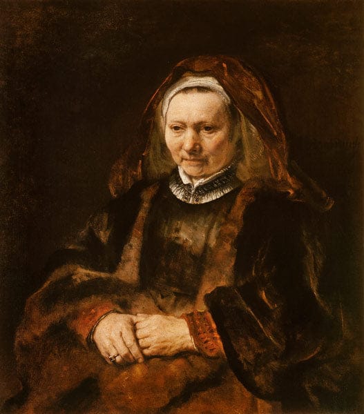 Porträt einer alten Frau – Rembrandt van Rijn Rembrandt van Rijn 70x70