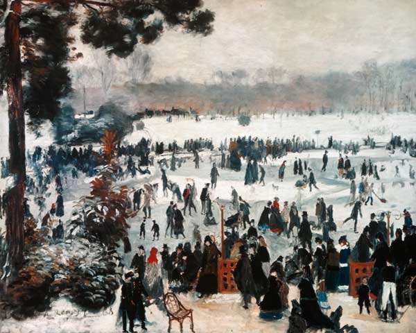 Winterfreude im Bois de Boulogne – Pierre-Auguste Renoir Pierre-Auguste Renoir 85x75