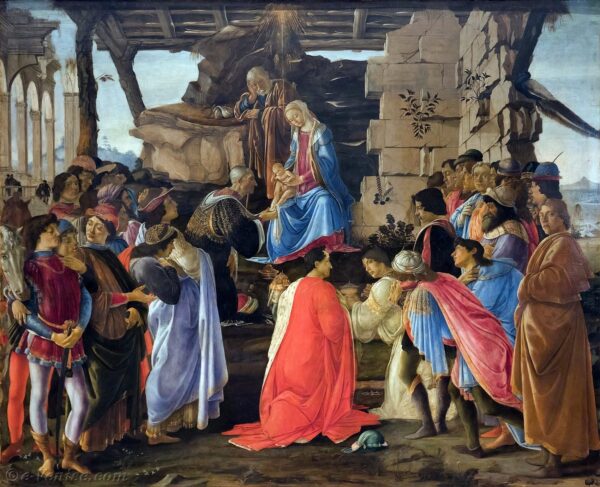 Die Anbetung der Könige – Sandro Botticelli Sandro Botticelli 85x75