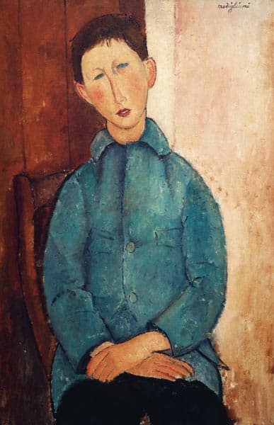 Garçon in blauer Jacke – Amedeo Modigliani Amedeo Modigliani 70x105