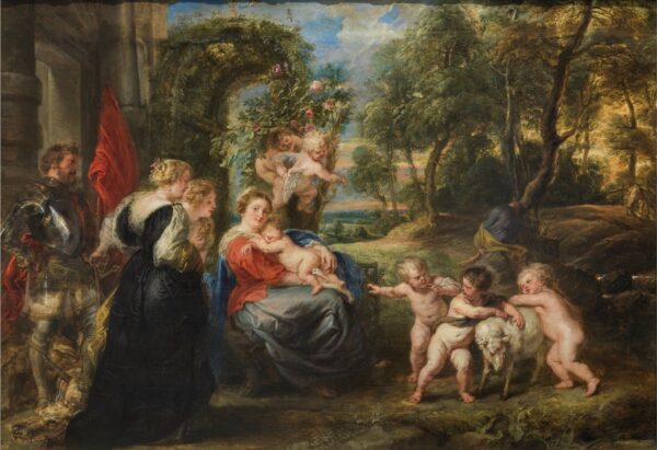 Ruhe auf der Flucht nach Ägypten, mit den Heiligen – Peter Paul Rubens Peter Paul Rubens 105x70