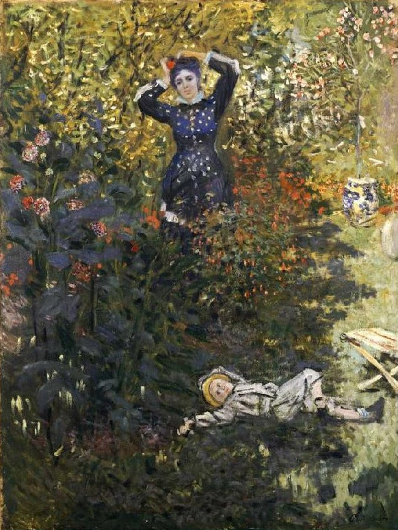 Camille und Jean Monet im Garten von Argenteuil – Claude Monet Claude Monet 70x85