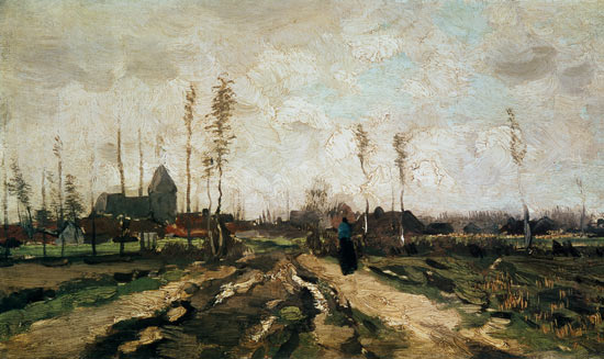 Landschaft mit einer Kirche und Häusern, Nuenen – Van Gogh Vincent Van Gogh 120x70