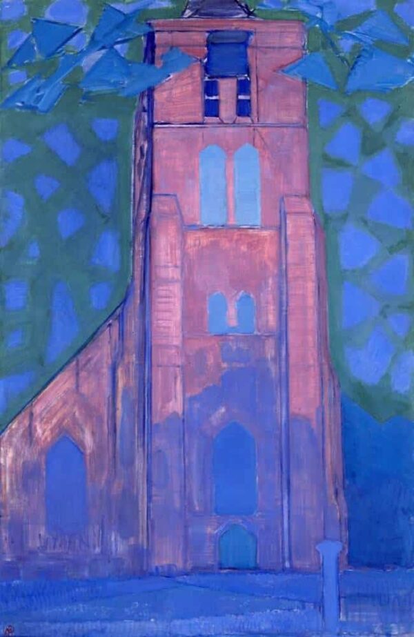 Kirchturm der Kirche von Zélande – Mondrian Piet Mondrian 70x105