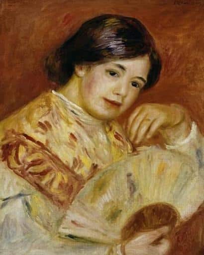 Coco mit einem japanischen Fächer, ca. 1906 – Pierre-Auguste Renoir Pierre-Auguste Renoir 70x85