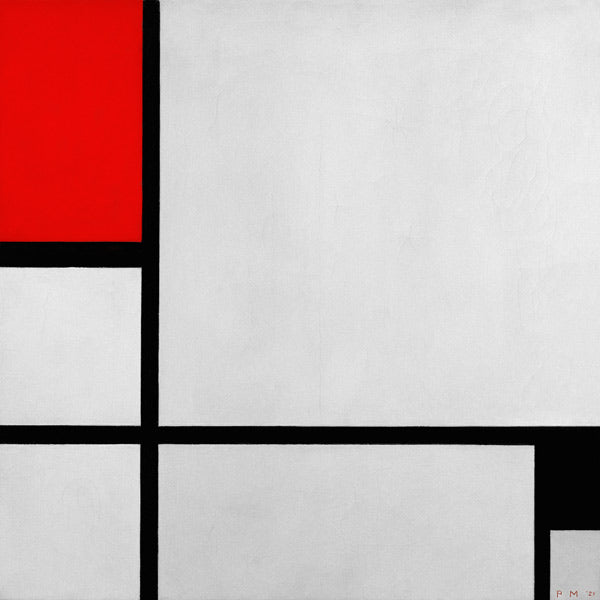 Zusammensetzung in Rot und Schwarz – Mondrian Piet Mondrian 70x70