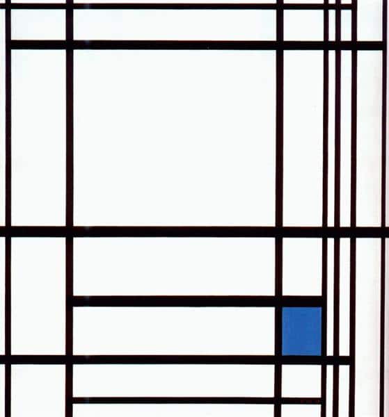 Zusammensetzung mit Blau – Mondrian Piet Mondrian 70x70