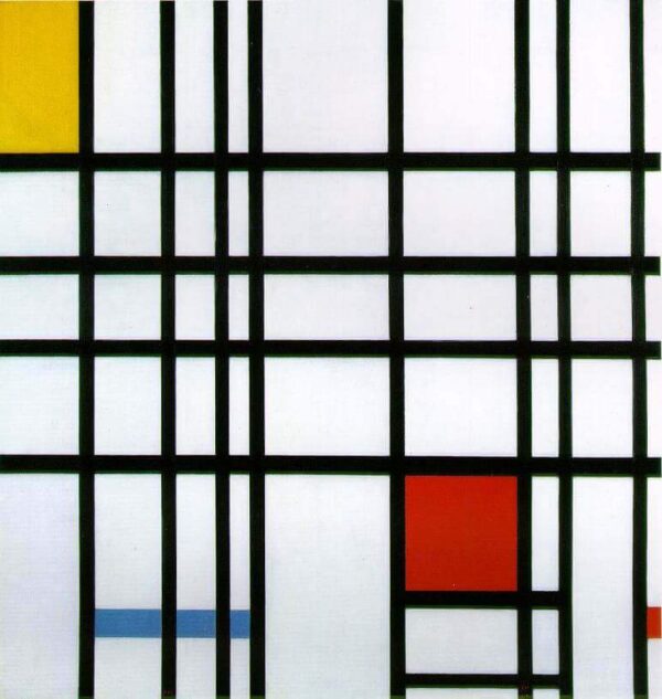 Zusammensetzung mit Rot, Gelb und Blau – Mondrian Piet Mondrian 70x70