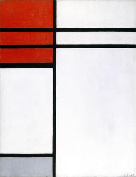 Zusammensetzung mit Rot – Mondrian Piet Mondrian 70x85