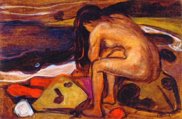 Nackte Frau am Strand – Edvard Munch Edvard Munch 105x70