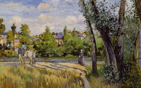 Landschaft, helles Sonnenlicht, Pontoise – Camille Pissarro Camille Pissarro 105x70