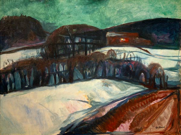 Das rote Haus im Schnee – Edvard Munch Edvard Munch 85x75